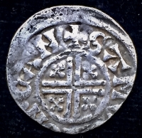 KING JOHN, (THE BAD)  1199-1216, SILVER PENNY of CANTERBURY (SAMUEL ON CAN) S.1354, 6a Small Bearded Portrait.