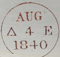 A VERY IMPORTANT PENNY BLACK (Pl.1a) on ENTIRE. Posted 3rd AUG1840,SALTCOATS, SCOTLAND.To: “ROBERT STEVENSON ESQ” Engineers,Northern Lighthouses, Edinburgh.(Grandfather of Robert Louis Stevenson)