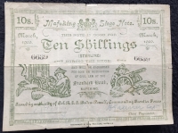 THE SIEGE OF MAFEKING (MARCH 1901) 
THREE SCARCE & HISTORIC 10/- SHILLING “SIEGE NOTES” From The Boer War. EMERGENCY MONEY  Authorised by Lord Baden Powell the Founder of the Boy Scout Movement.