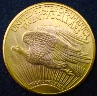 An Attractive UNITED STATES of AMERICA 1924 “ST. GAUDENS” $20 Gold Piece “Double Eagle”. Weight 33.436 gms & Containing .9675 Ounce Pure Gold.