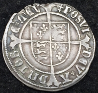 An Unusually Good Looking & Very Rare HENRY VII “TENTATIVE ISSUE” PROFILE GROAT  in NICE VF with an OUTSTANDING PORTRAIT.  mm. Cross-Crosslet (Struck 1504-1505) S.2254.