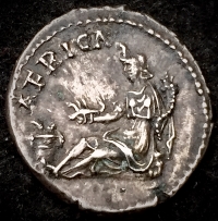 HADRIAN (117-138)  AN ATTRACTIVE & HISTORICALLY IMPORTANT “Travel Series” SILVER DENARIUS. 
Reverse “AFRICA” well centred in AEF with totally original & uncleaned surfaces. Struck in Rome in 136AD S.3459