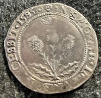 A Very Scarce and High Grade JAMES VI of Scotland (7th Coinage)
Portrait “Ten Shillings” 1595 (9 over inverted 9). Possibly a Uniquely Surviving Overdate Variety