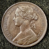 AN OUTSTANDING & VERY RARE BRONZE PENNY OF 1869
(The “Key Date” of the Series) In Original GVF Condition with excellent surfaces and interesting mid-stage die cracks on reverse.